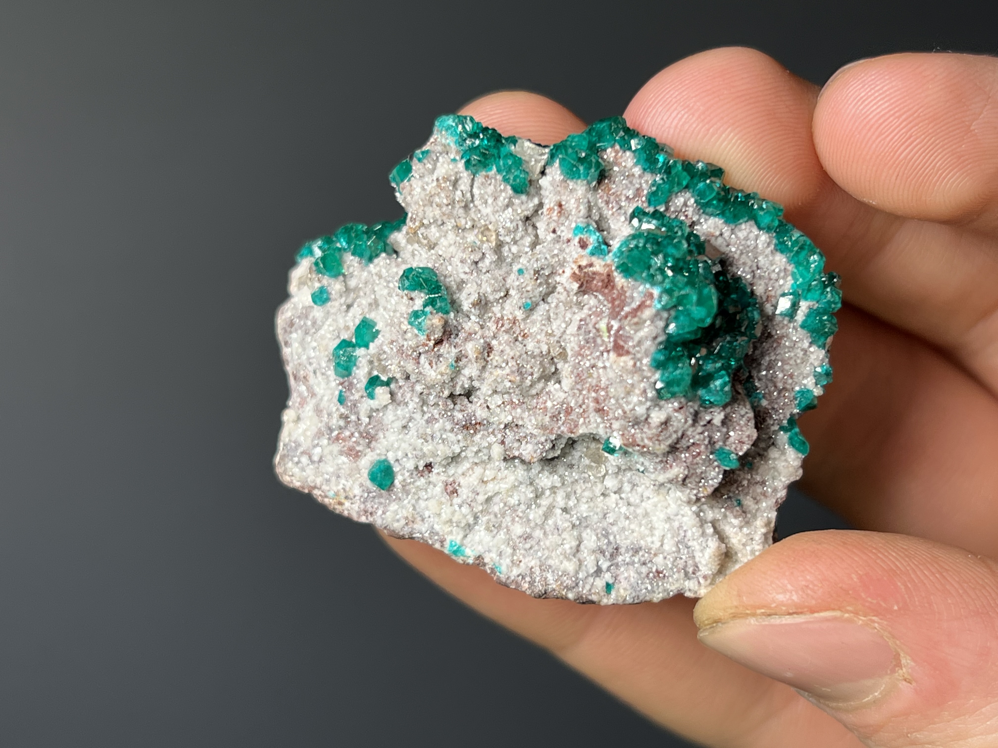 Dioptase With Cerussite - Namibia