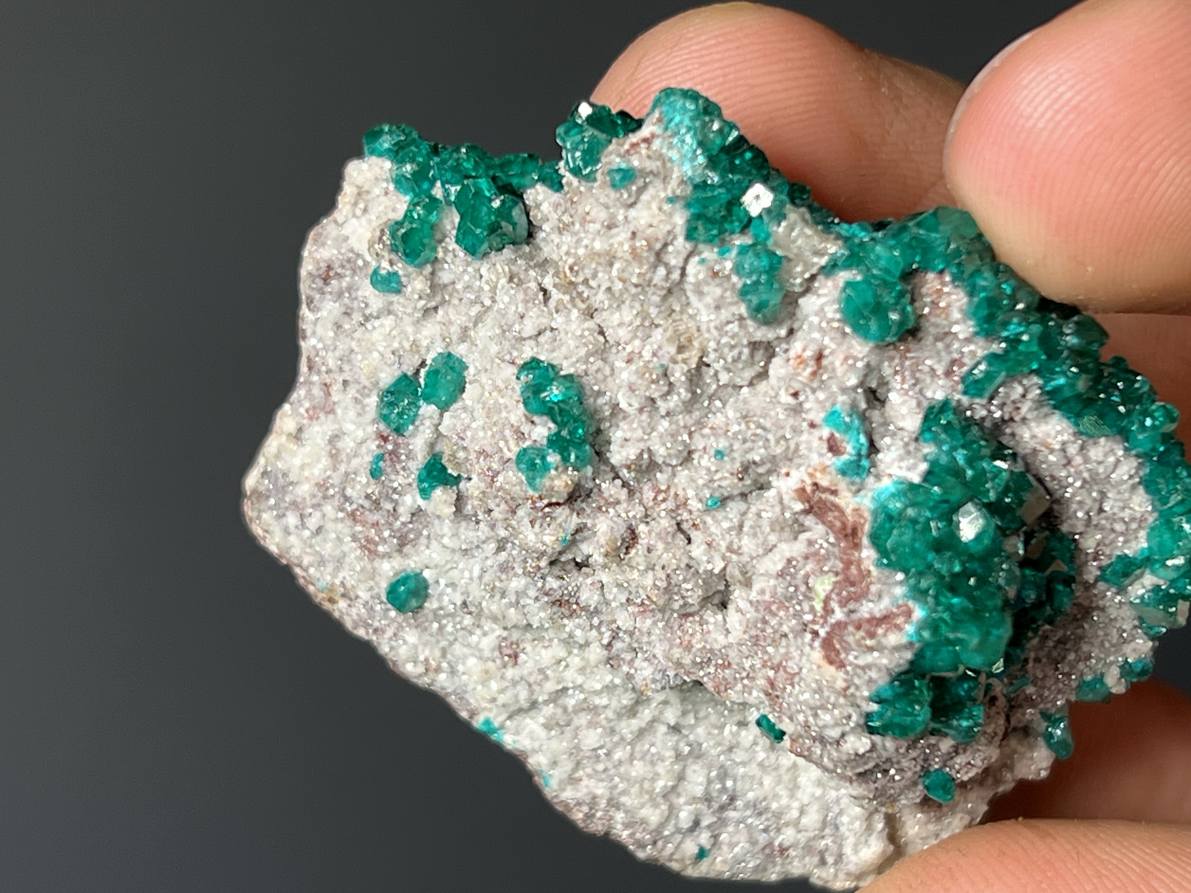 Dioptase With Cerussite - Namibia