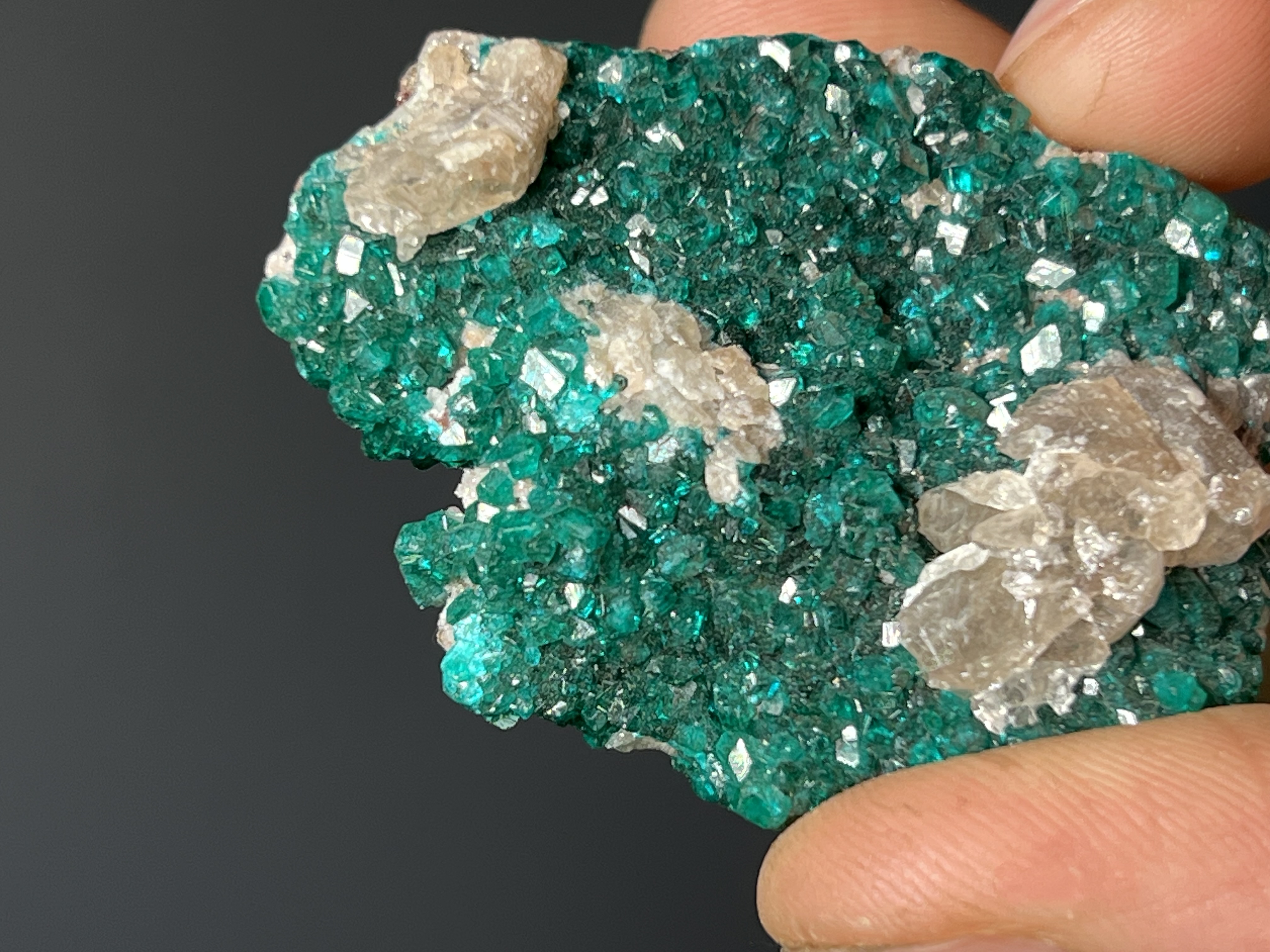 Dioptase With Cerussite - Namibia