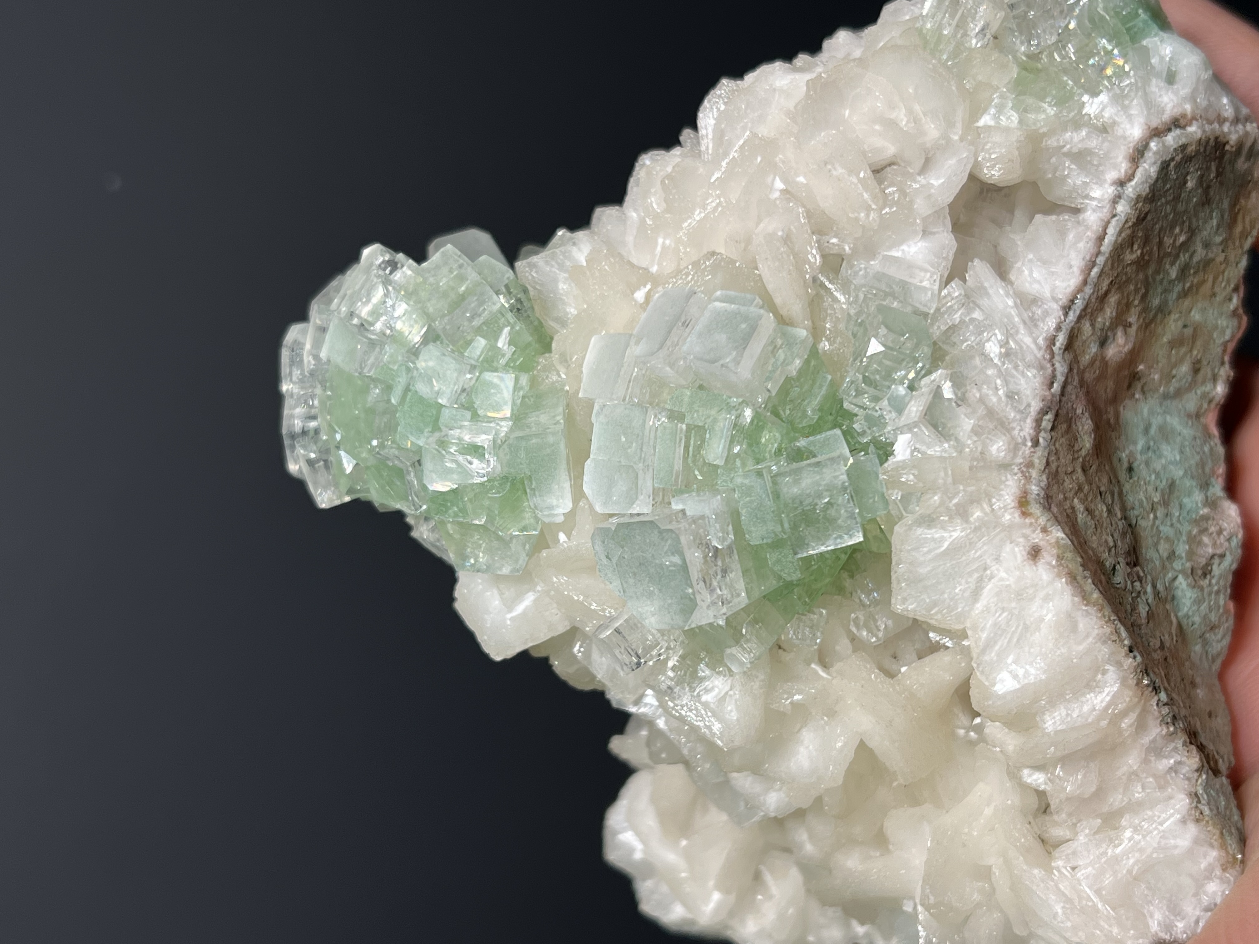 Museum Grade, Discoball Fluorapophyllite And Apophyllite With Stilbite - India
