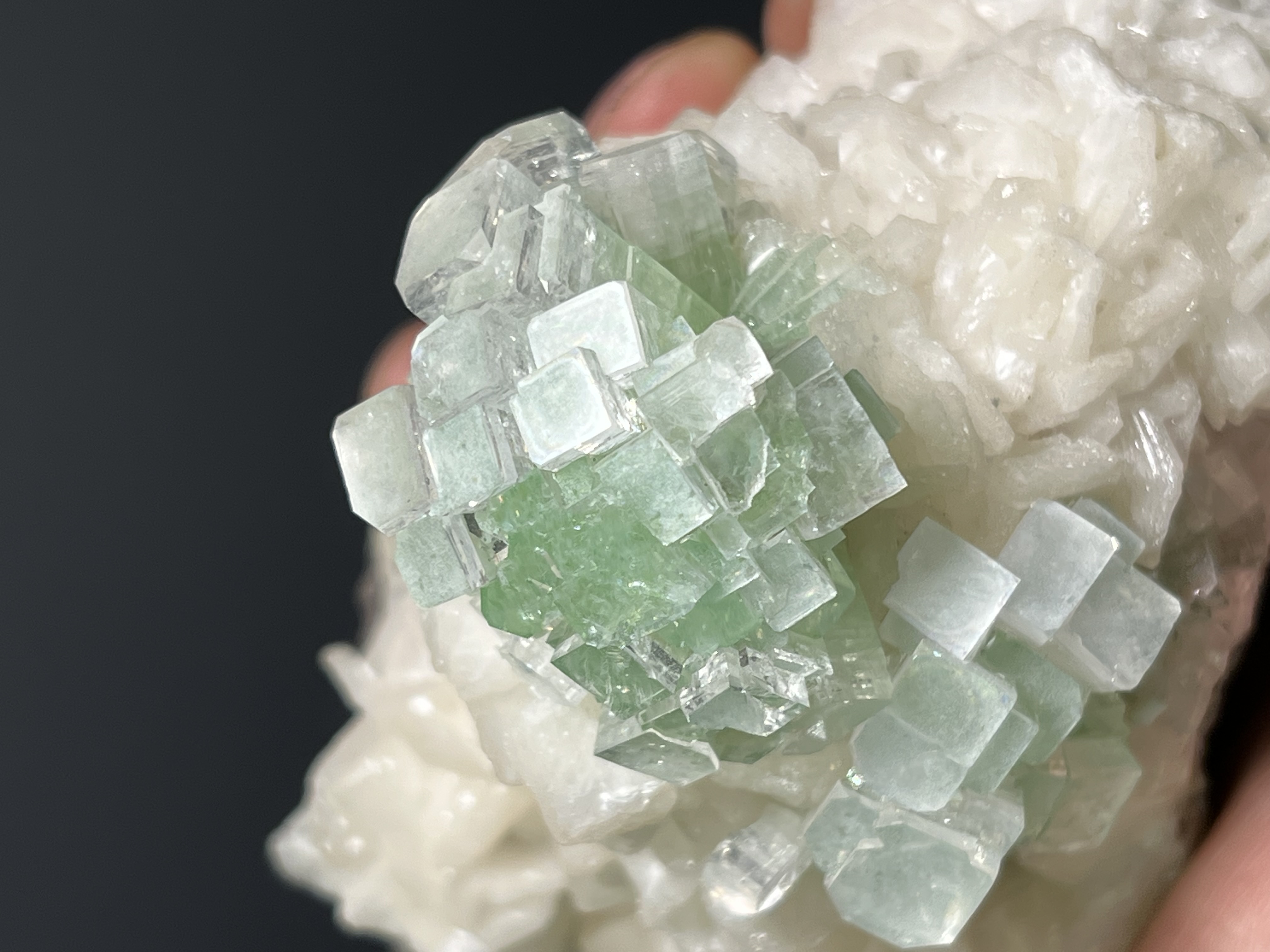 Museum Grade, Discoball Fluorapophyllite And Apophyllite With Stilbite - India