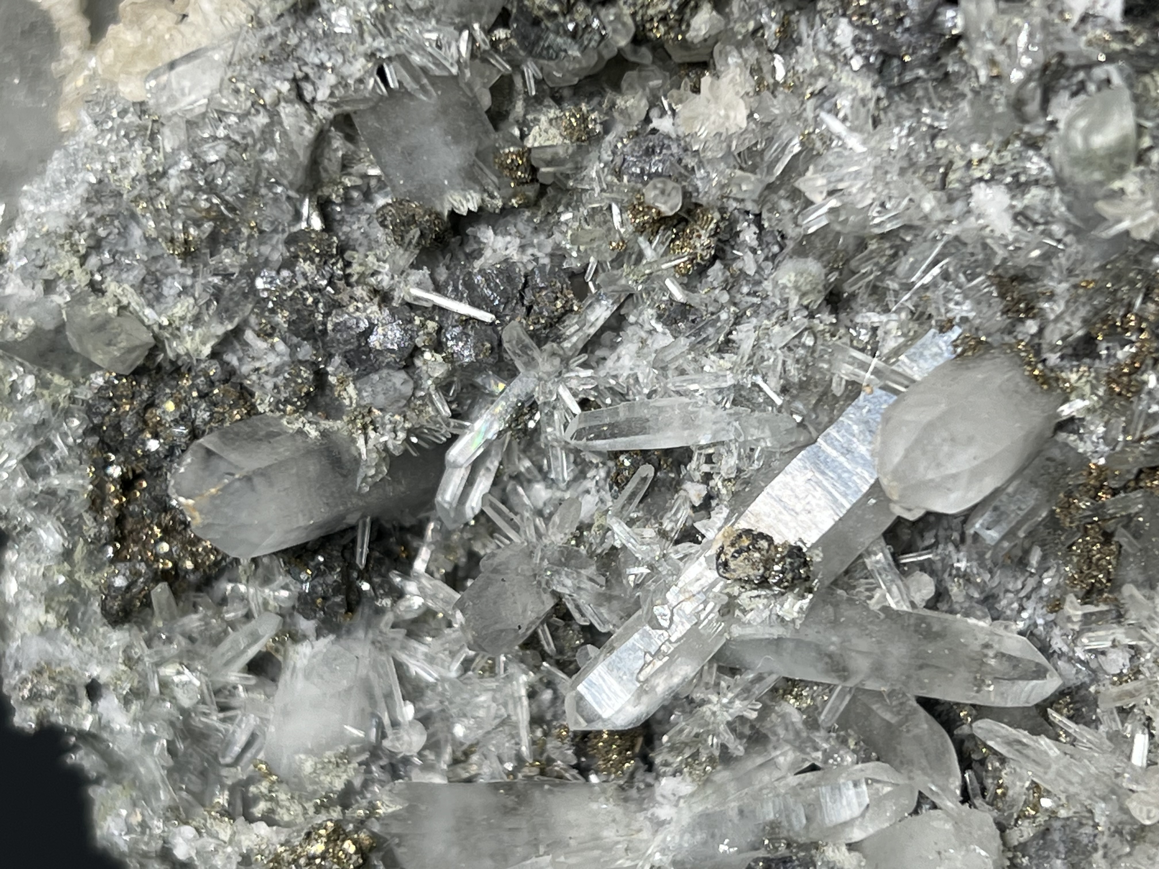 Calcite, Galena And Pyrite With Crystal Quartz - Turkey