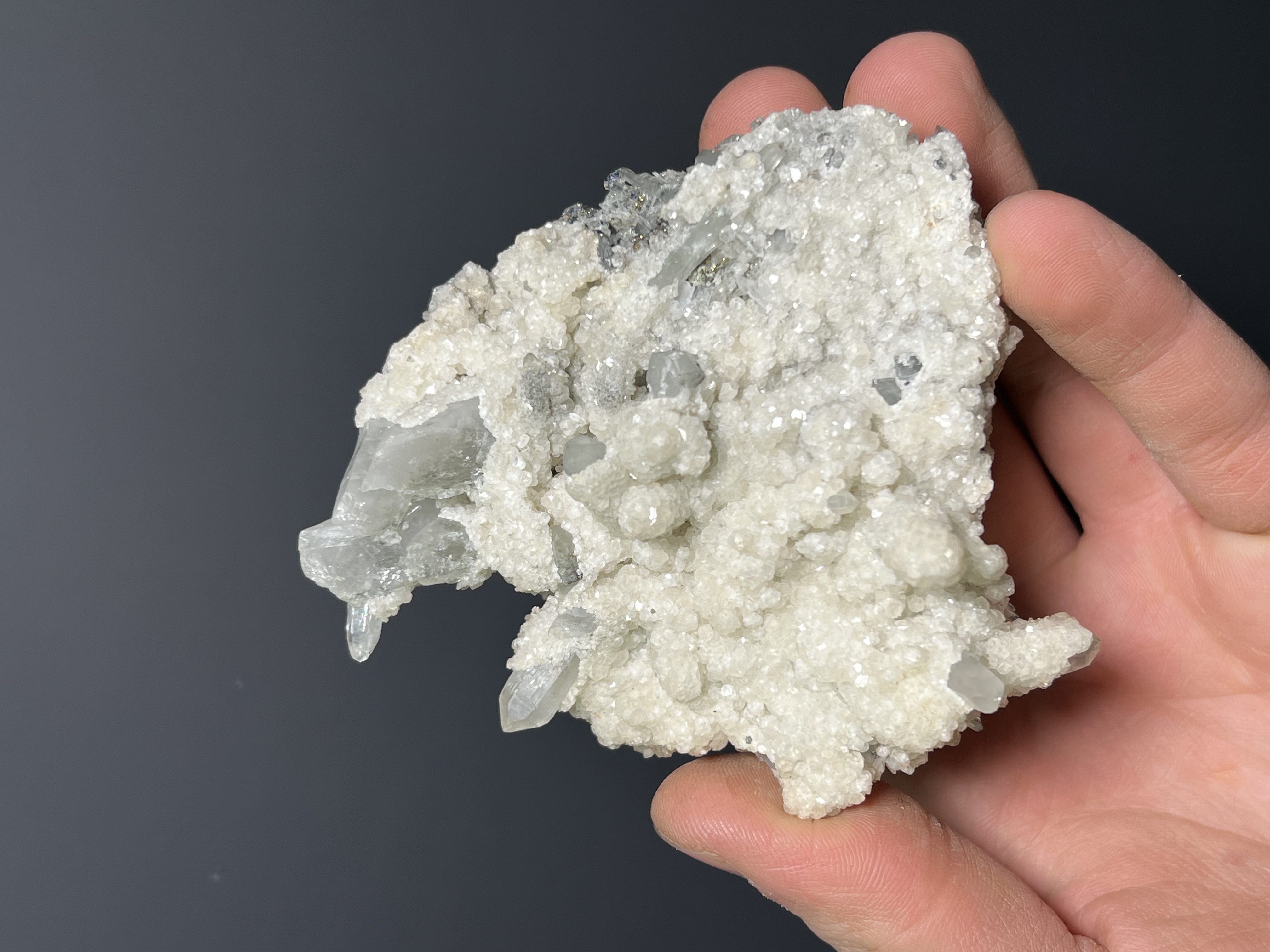 Calcite, Galena And Pyrite With Crystal Quartz - Turkey