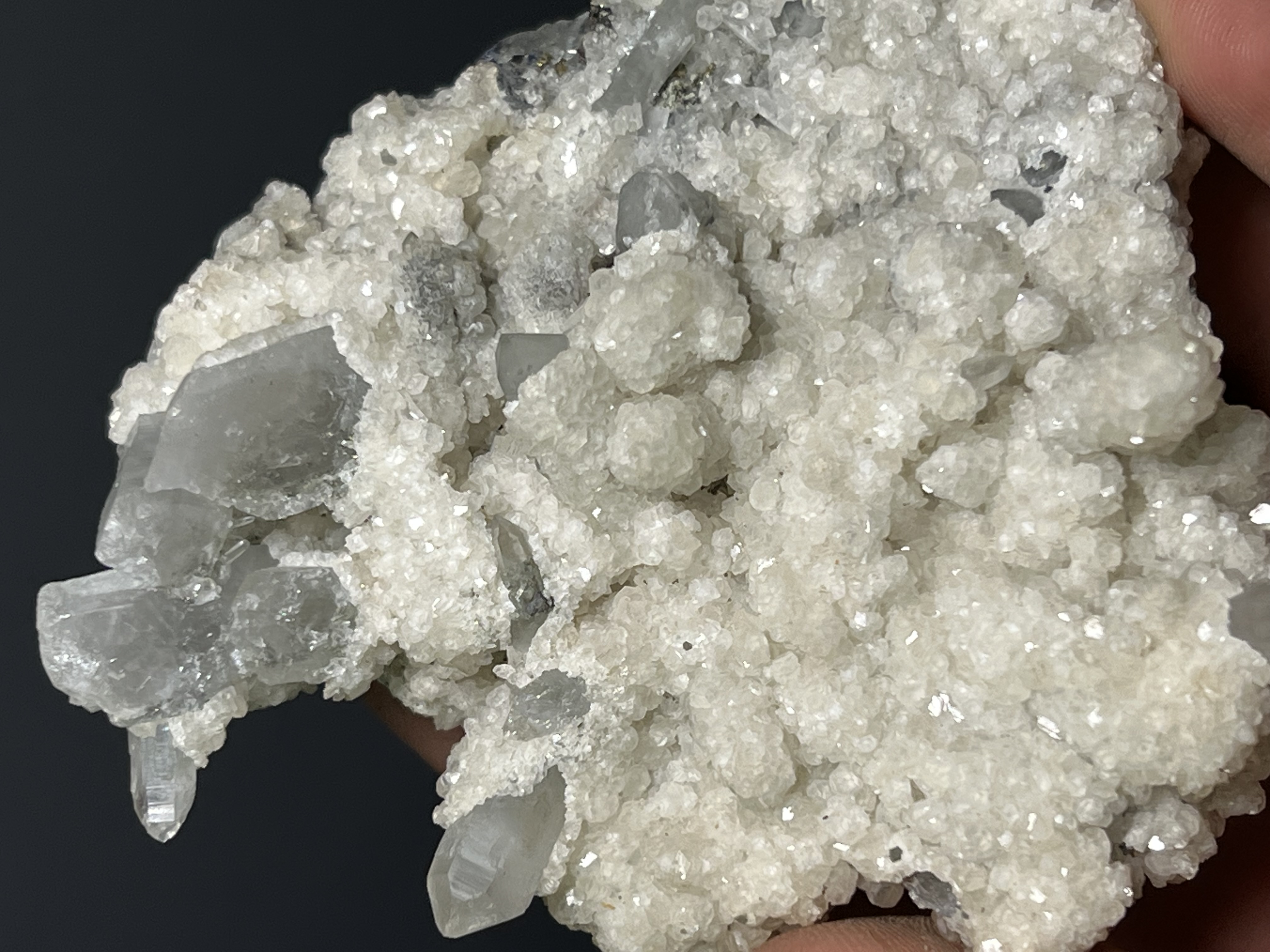 Calcite, Galena And Pyrite With Crystal Quartz - Turkey