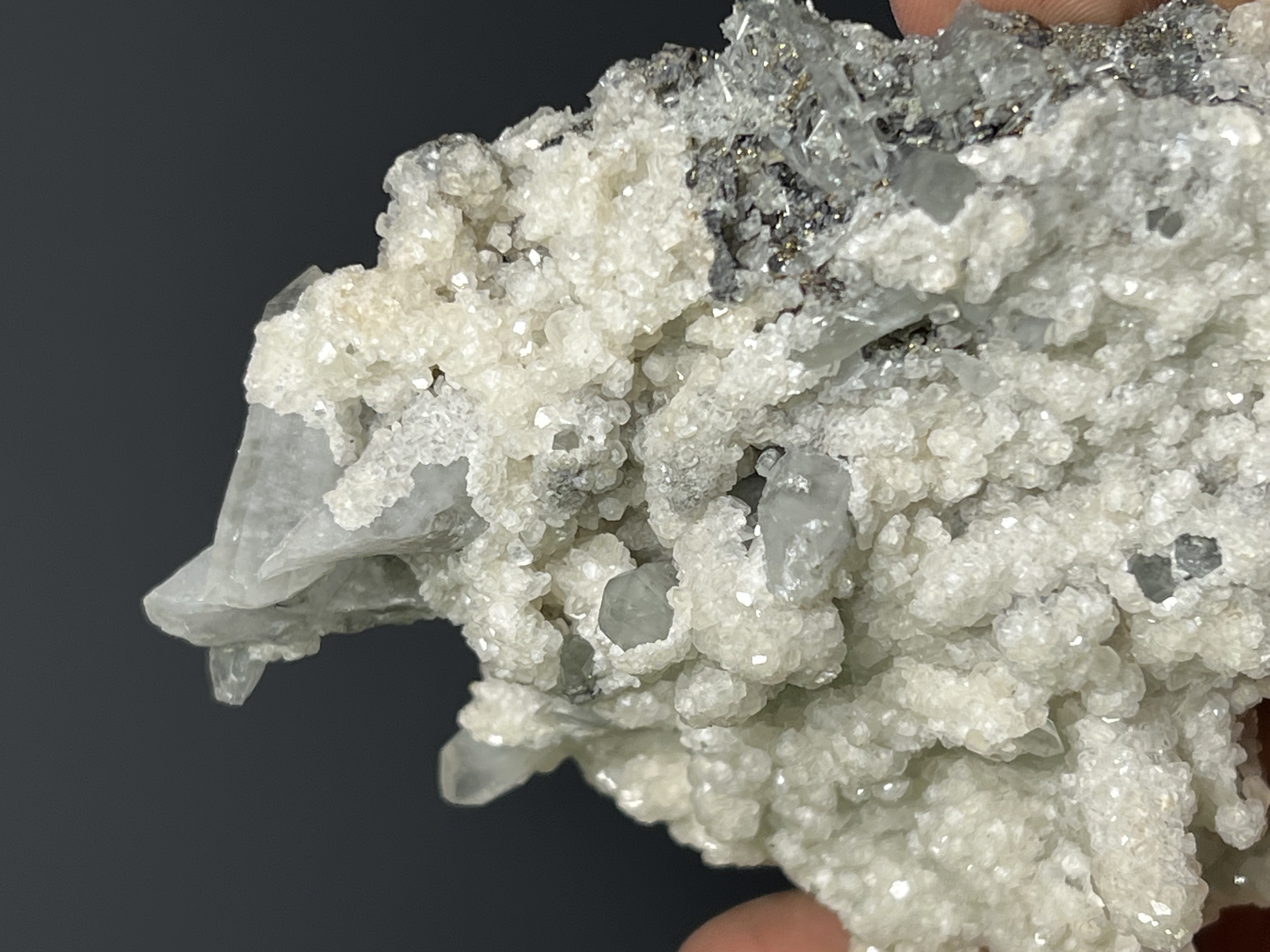 Calcite, Galena And Pyrite With Crystal Quartz - Turkey